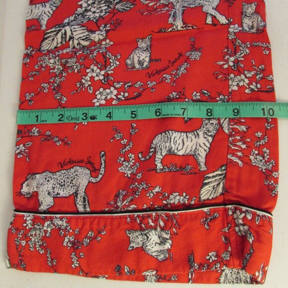 Victorias Secret Red Cotton Big Cat Sleep Pants Medium - Picture 15 of 16